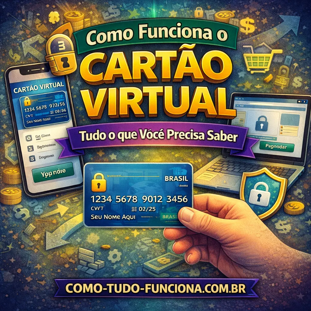 Smartphone exibindo interface segura de cartão virtual